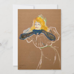 Convites Toulouse-Lautrec - Yvette Guilbert Cantando