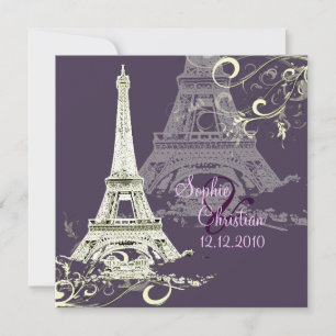 Convites TOWER EIFFEL PixDezines /FUNDO DIY