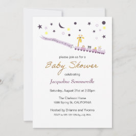 Convites Toy Train Animal Passengers Baby Shower