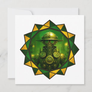 Convites Trabalhador da Construção Steampunk
