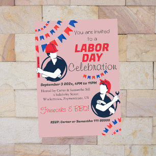 Convites Trabalhador do Partido do CHURRASCO no Dia do Trab