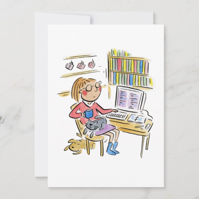 Convites Trabalhando em casa (Frente)