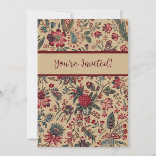 Convites Trabalho de Agulha Antigo Floral Vintage para Móve