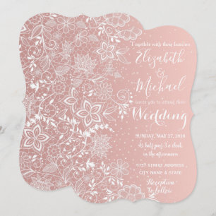 Convites Trabalho de arte de casamento Elegante e confetti