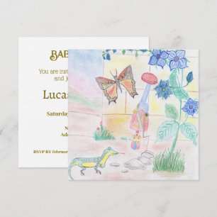 Convites Trabalho de arte de Crianças Personalizadas, brinq