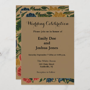 Convites Trabalho de arte do Jardim Floral Designer Vintage