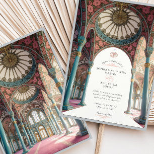 Convites Trabalho de arte do Teto Floral do Casamento Islâm