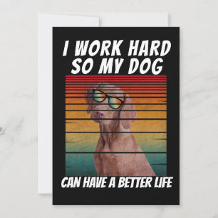 Convites trabalho duro para que o meu cão tenha uma vida me