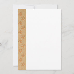 Convites Traços De Cachorro Em Papel De Reciclado Esculpido