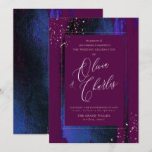 Traços De Pincel Azul De Inverno+Cassis