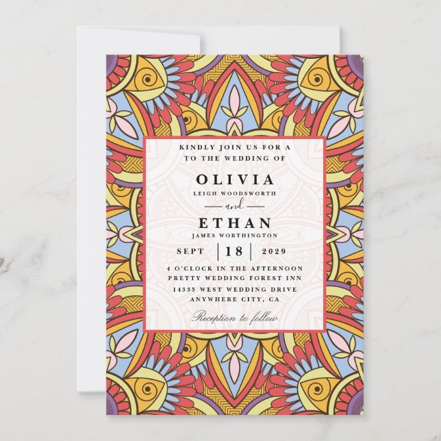 Convites tradicionais de casamento (Frente)