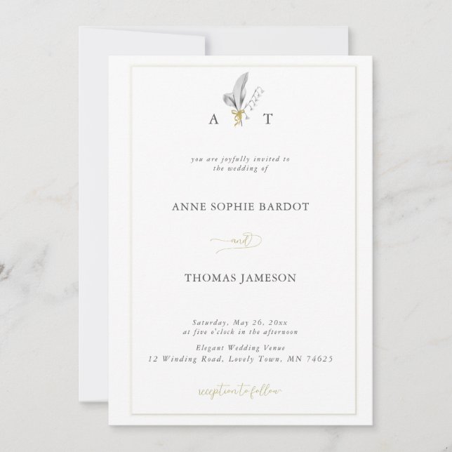 Convites Tradicional Frame Primavera Lily do Casamento do V (Frente)