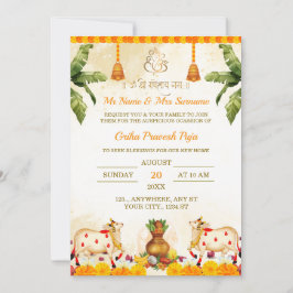 Convites Traditional Griha Pravesh Invitation Card