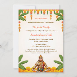 Convites Traditional Sundarkand Path Invitation Card