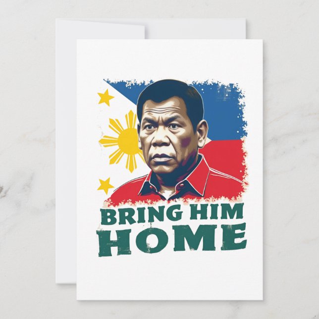 Convites Traga-O Para Casa Apoiador Digong Duterte (Frente)
