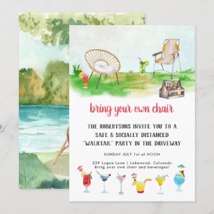 Convites Traga sua própria cadeira   Partido Driveway Cockt