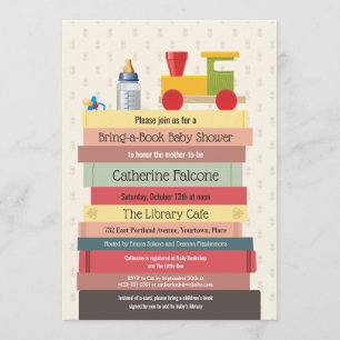 Convites Traga um Chá de fraldas de Livro