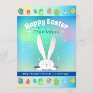 Convites Traga uma cesta para as crianças Coletar ovos de P