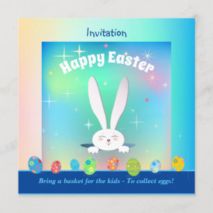 Convites Traga uma cesta para as crianças Coletar ovos Pásc