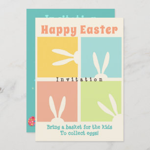 Convites Traga uma cesta para as crianças coletar Páscoa de