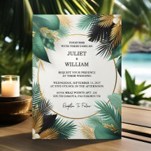 Traga Wreath Palm Tree Beach Green E Dourado Casam