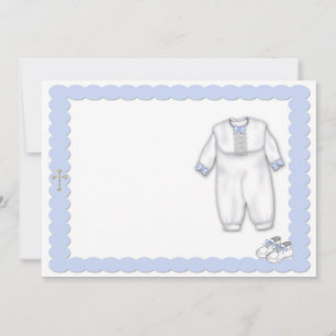 Convites Traje de Batismo Azul