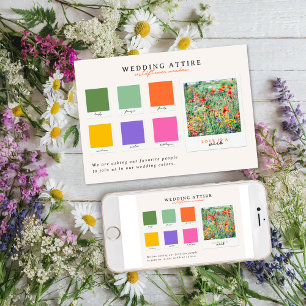 Convites Traje de Noiva   Paleta de Cores de Flores Silvest