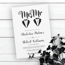 Traje preto Sr e Sr dois noivos casamento gay