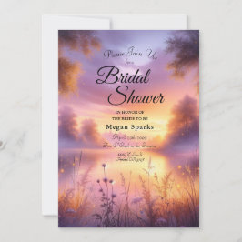 Convites Tranquilo brilho da noite pelo lago