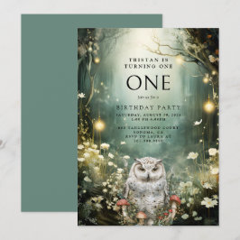 Convites Transformando Um primeiro aniversario Encantado De