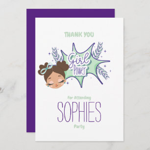 Convites Transformando uma garota personalizada em roxo, ca