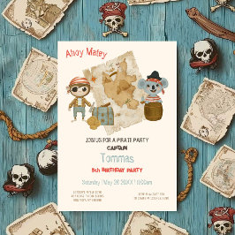Convites Treasure Hunters Pirate Birthday