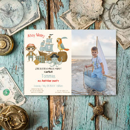 Convites Treasure Hunters Pirate Photo Birthday