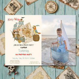 Convites Treasure Hunters Pirate Photo Birthday