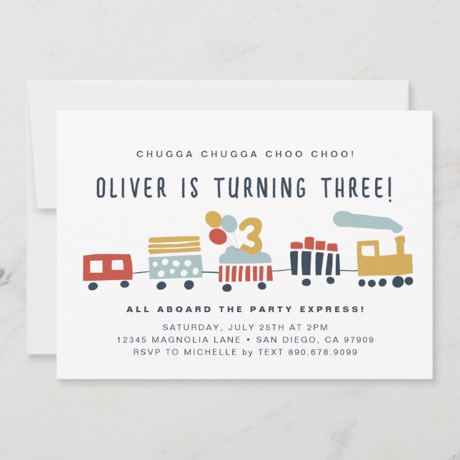 Convites Treinador Convidado Chugga Chugga Choo Choo Choo 3 (Frente)