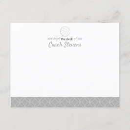 Convites Treinador de Voleibol - Cinza Negra