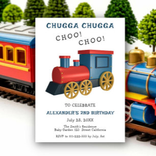 Convites Trem Chugga Choo Aniversário