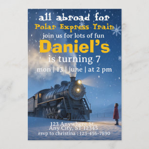 Convites trem do papai noel polar express