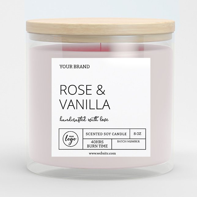 Convites Trending Instant Download Modern Candle Labels (Criador carregado)