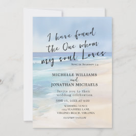 Convites Trendy Beach Watercolor Ocean Christian Weding