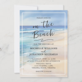 Convites Trendy Beach Watercolor Ocean Weding Summer