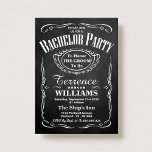 Convites Trendy Chalkboard Typoographic Bachelor Party<br><div class="desc">Tendy Chalkboard Typografia Bachelor Party Convites.</div>