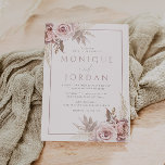 Convites Trendy Dusty Rosa Floral Boho Wedding<br><div class="desc">Trendy Dusty Rosa Floral Boho Convite para Casamento Ver coleção correspondente em Niche e Nest Store</div>