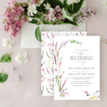 Trendy Elegant Wildflower Watercolor
