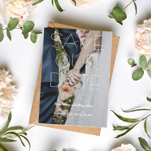 Convites Trendy elegante noivado de casamento simples