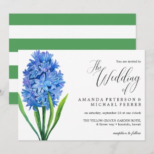 Convites Trendy Flower Blue Hydrangea casamento