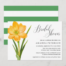 Convites Trendy Flower YELLOW Chá de panela de casamento CR