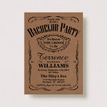 Convites Trendy Kraft Typoographic Bachelor Party<br><div class="desc">Trendy Kraft Typografia Bachelor Party Convites.</div>