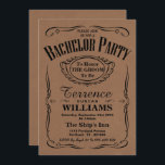 Convites Trendy Kraft Typoographic Bachelor Party<br><div class="desc">Trendy Kraft Typografia Bachelor Party Convites.</div>
