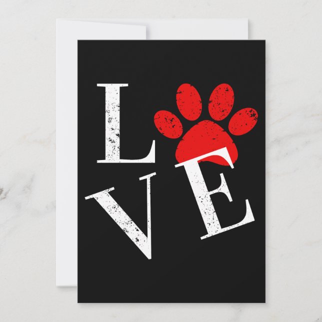 CONVITES TRENDY LOVE CÃO PATA   (Frente)